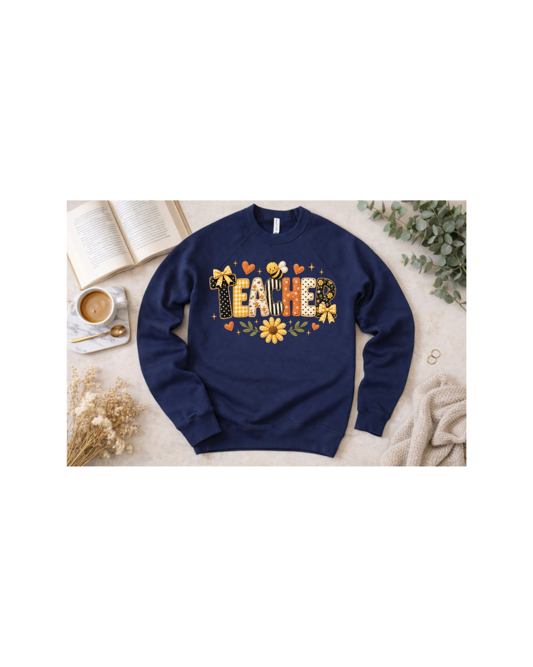Navy Teacher - Crew Neck